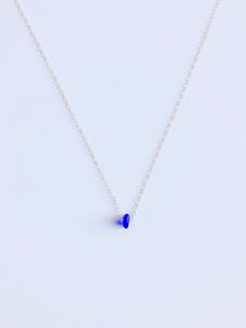 Cobalt Single Sea Glass Necklace