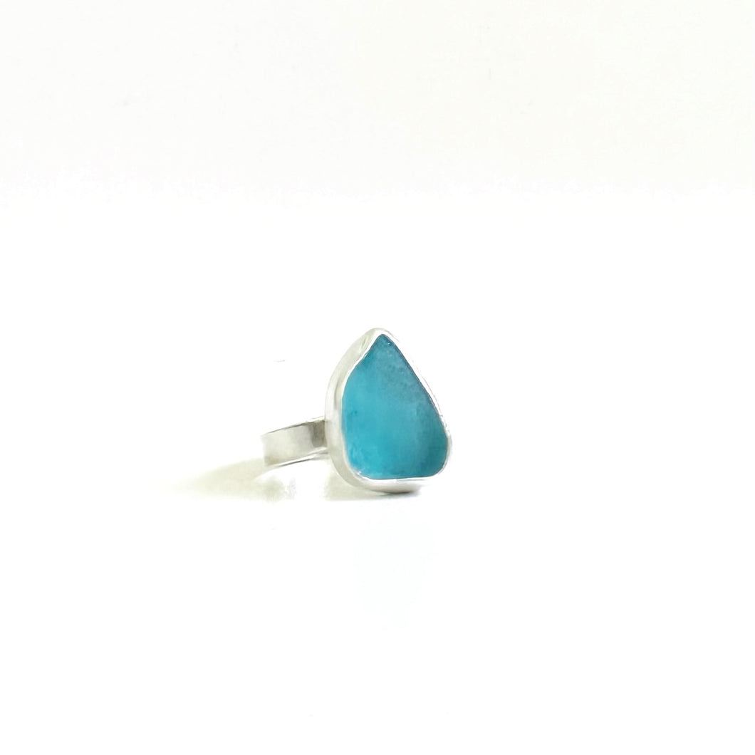 Ombré Turquoise Sea Glass Ring