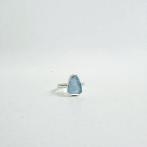 Small Cornflower Sea Glass Ring