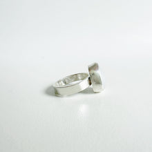 Medium Opalescent Striped Sea Glass Ring
