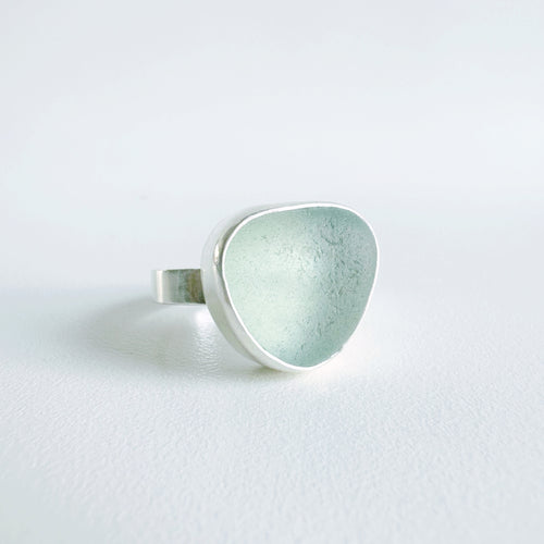 Sea Foam Green Sea Glass Ring