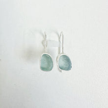 Pale Aqua Sea Glass French Wire Earrings