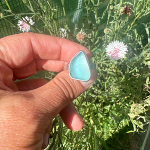 Ombré Turquoise Sea Glass Ring