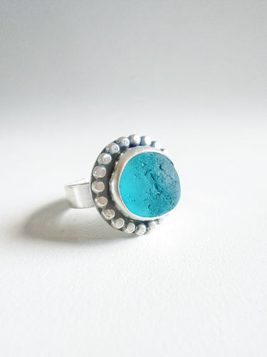 Turquoise Sea Marble Ring