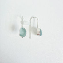 Pale Aqua Sea Glass French Wire Earrings