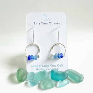 Cobalt Ombre Dangling Sea Glass Earrings (Copy)