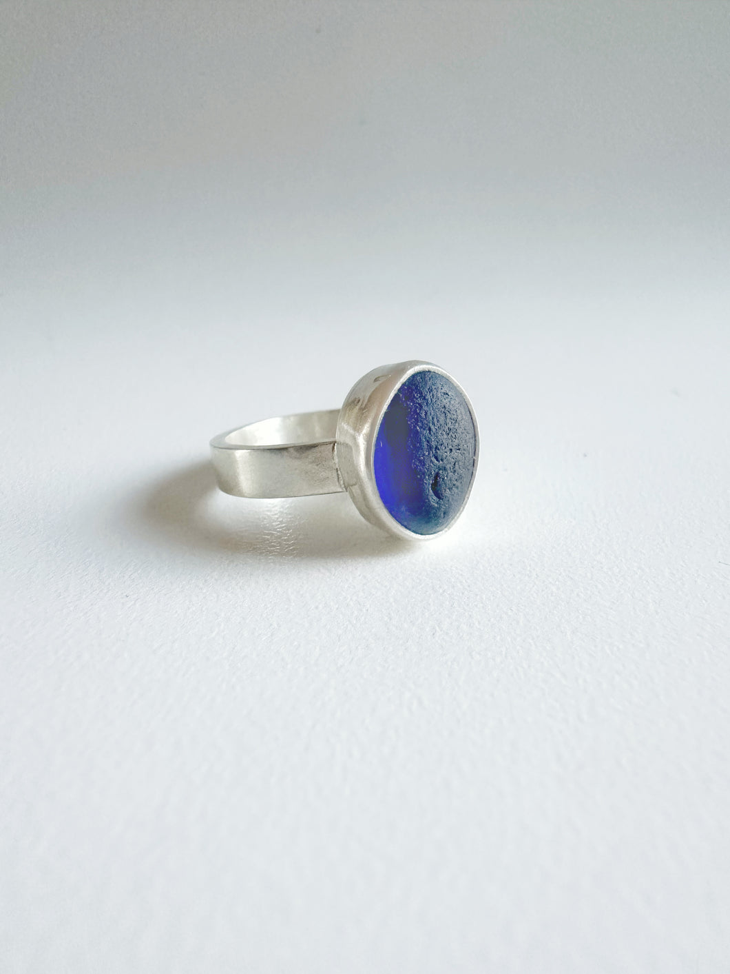 Medium Cobalt Sea Glass Ring