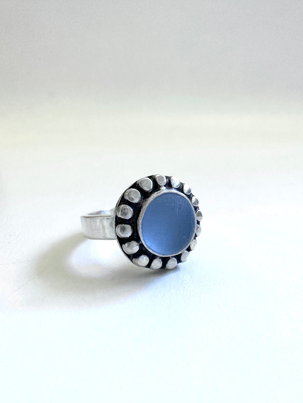 Forget Me Not Sea Glass Ring