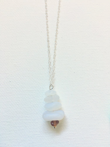 White Snowy Tree Necklace