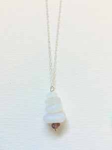 White Snowy Tree Necklace
