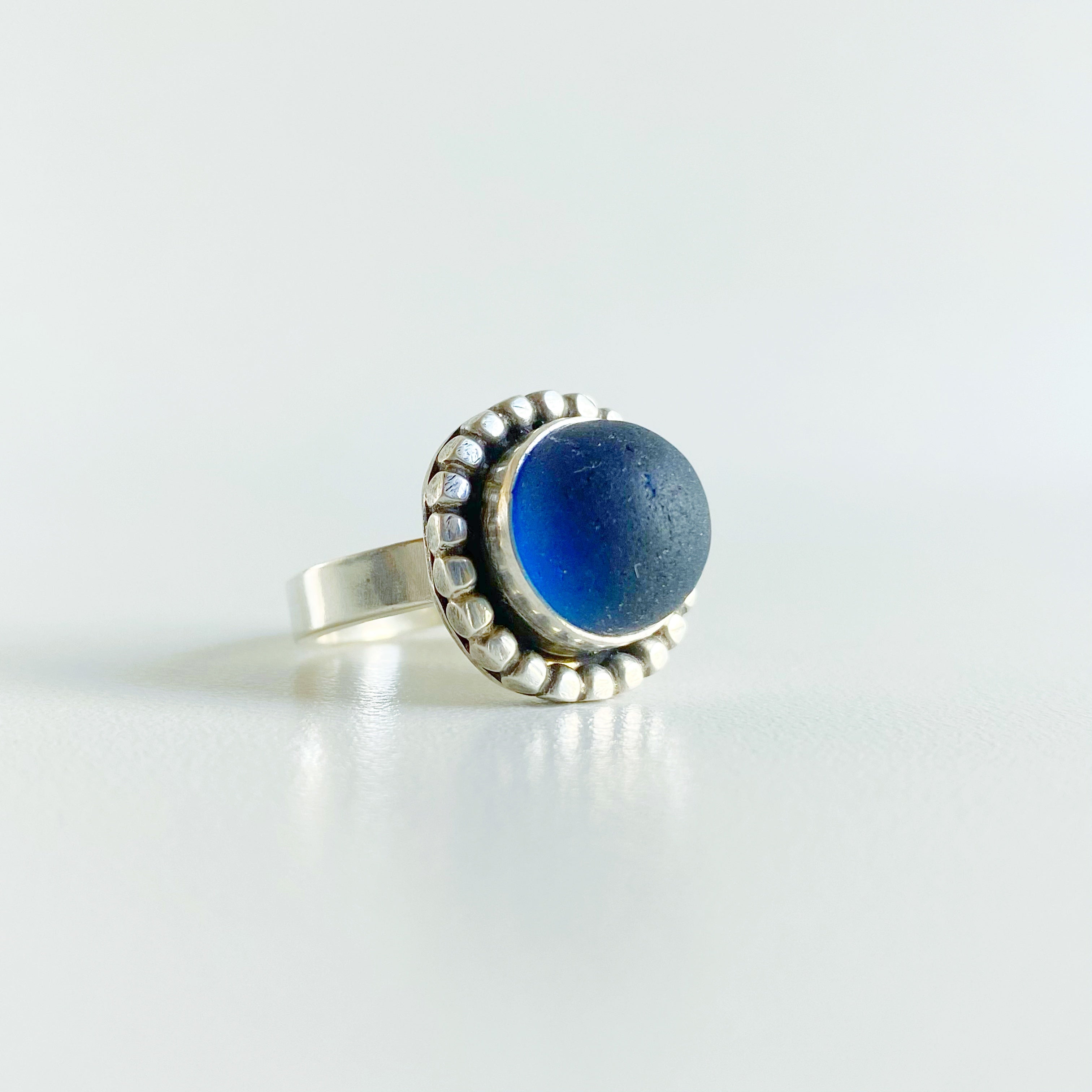 Deep blue sea Marble Sea Glass Ring – this tiny ocean