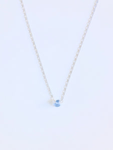 Cornflower Single Sea Glass Necklace