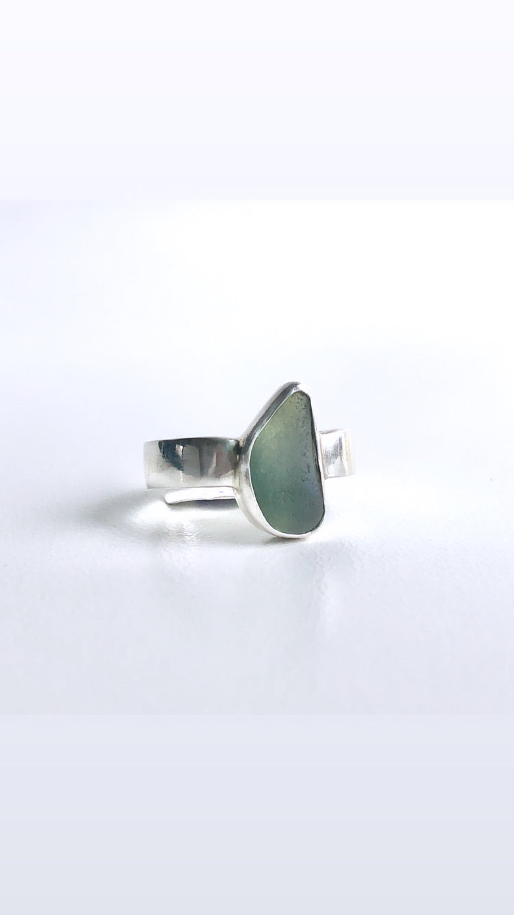 Olive Sea Glass Ring