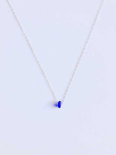 Cobalt Single Sea Glass Necklace