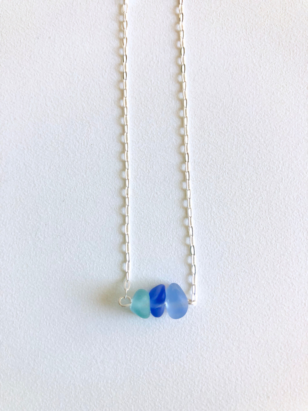 Ocean Mix Mini Sea Glass Bar Necklace